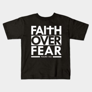 Faith Over Fear Bible Scripture Verse Christian Kids T-Shirt